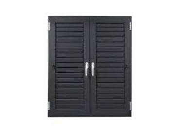 Exterior Doors Black Frame Louver