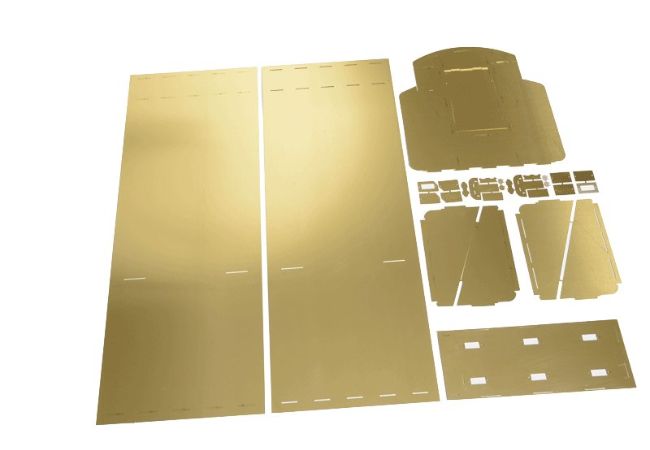 Figure 2 Laser cut brass parts