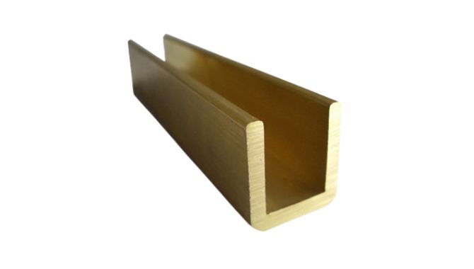 Extruded brass channel profile