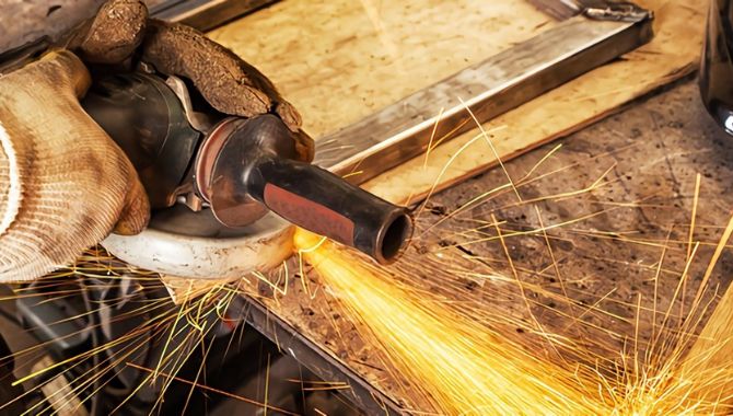 Using angle grinder